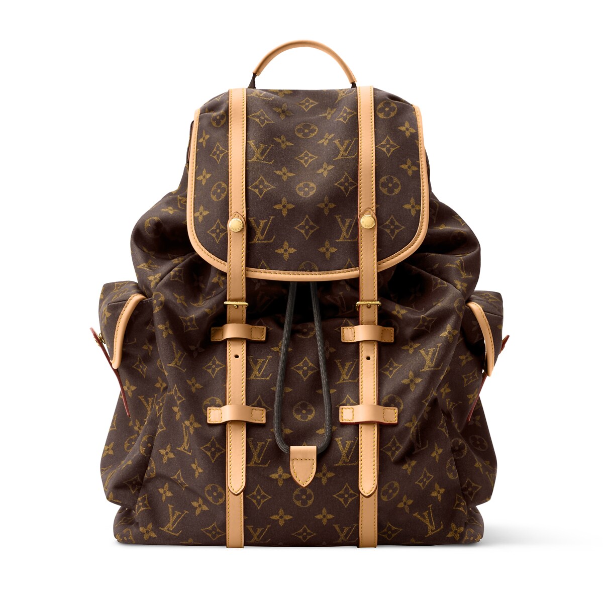 Styled editorial visualization featuring Louis Vuitton Silk Tech Christopher East-West Bag