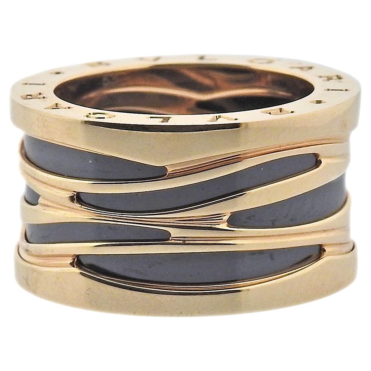 Bulgari B.zero1 Three Band Ring (Black Ceramic) product image