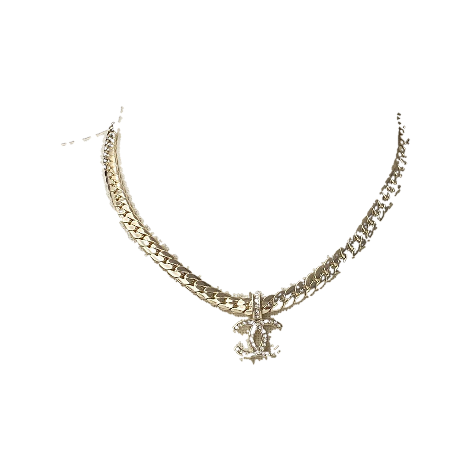 Chanel Crystal CC Chain Choker Necklace product image