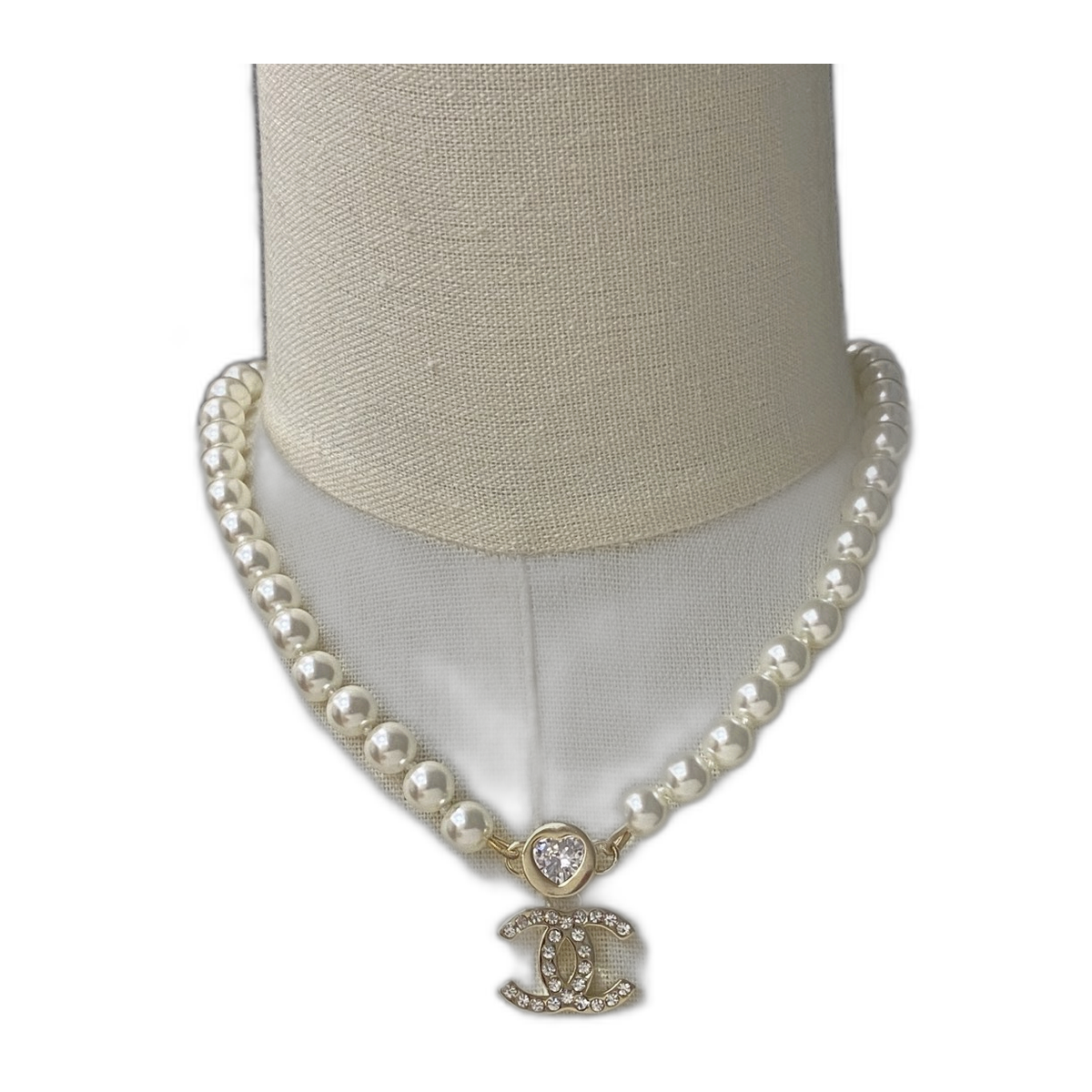 Chanel Pearl Necklace with Crystal CC Pendant product image