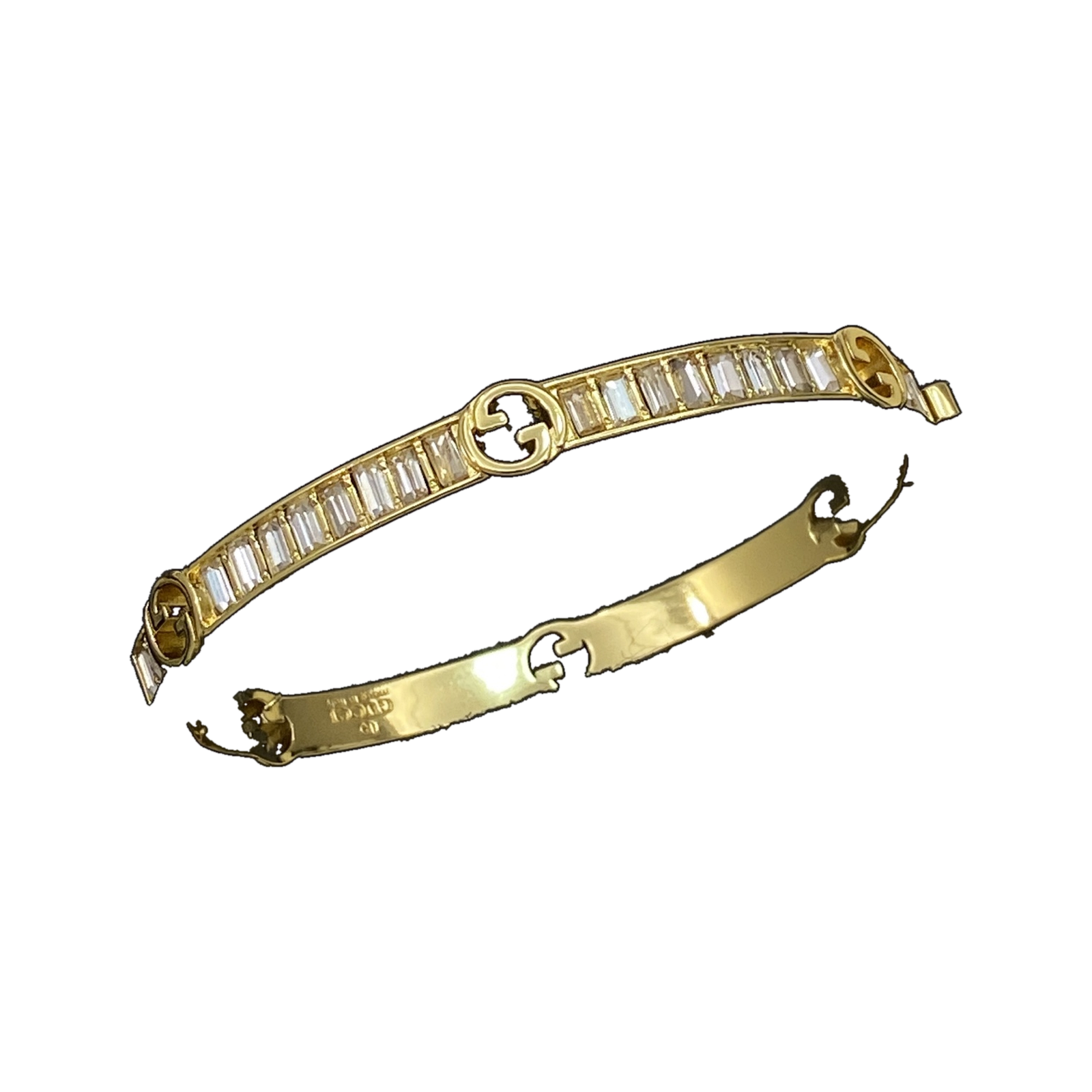 Gucci Crystal Double G Bangle Bracelet in Clear Crystal product image