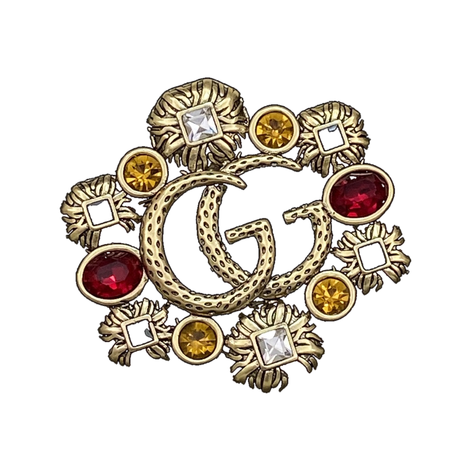 Gucci Crystal Double G Floral Brooch product image