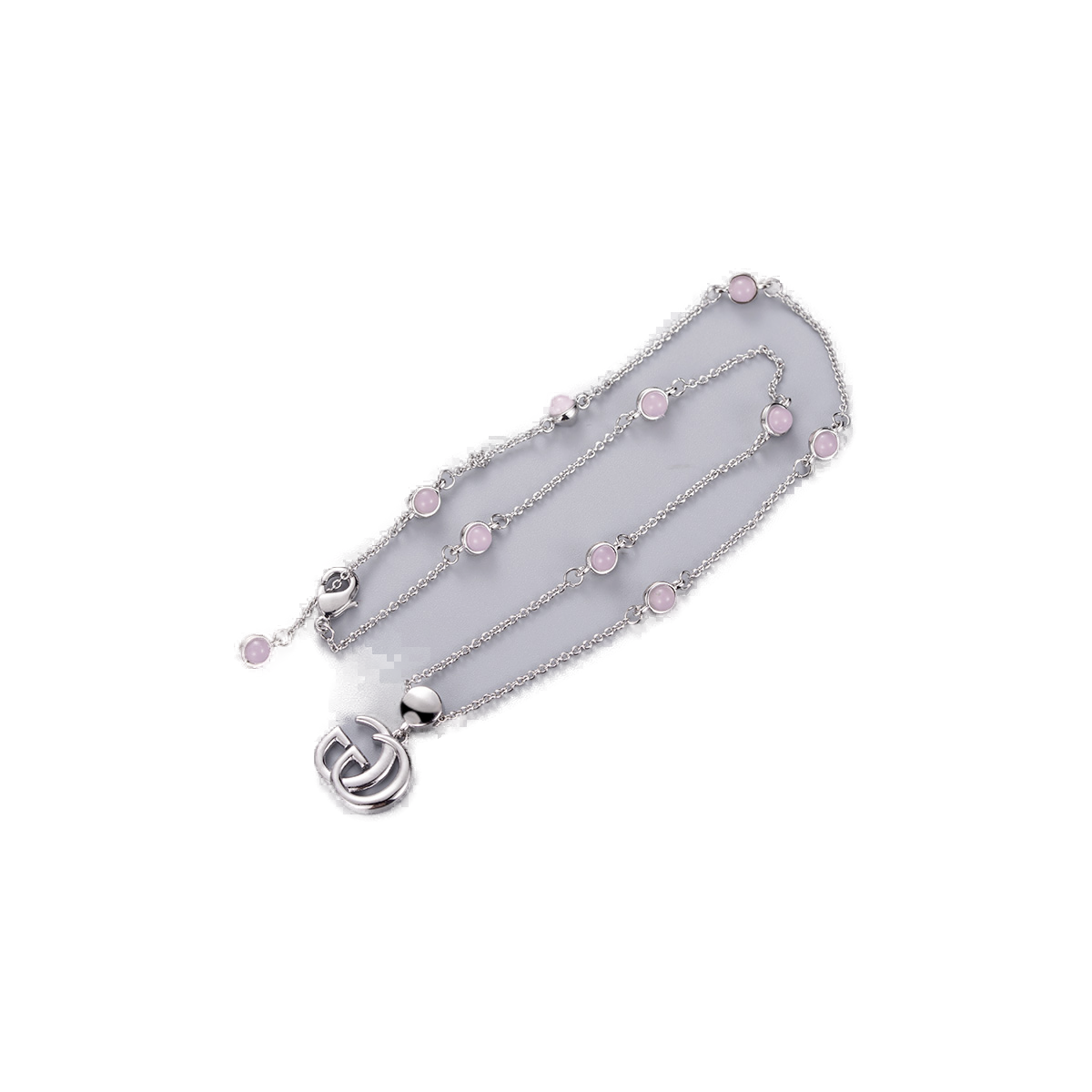 Gucci Double G Pink Mother-of-Pearl Sterling Silver Necklace product image