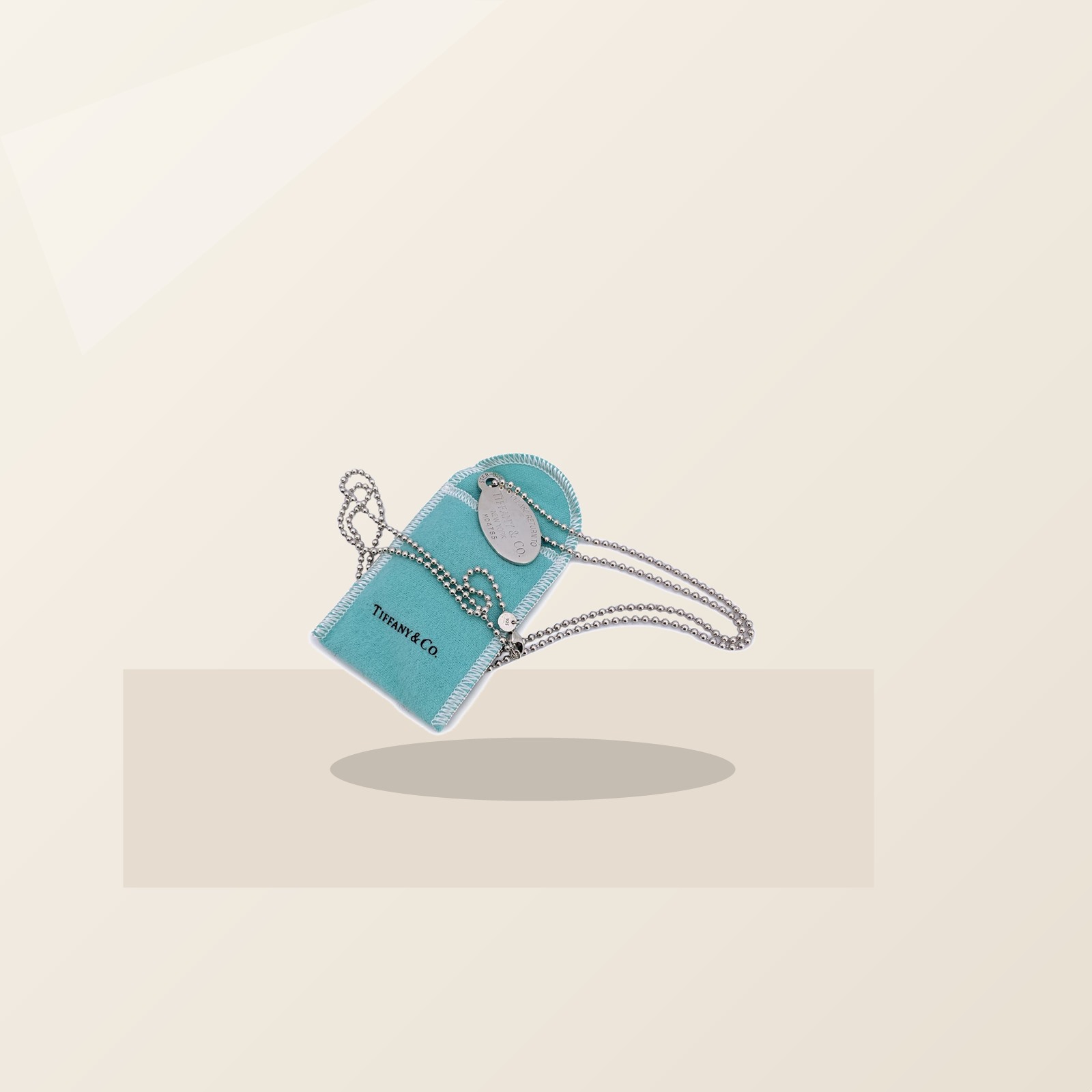 Tiffany & Co. Oval Tag Necklace (Sterling Silver) detail image 4
