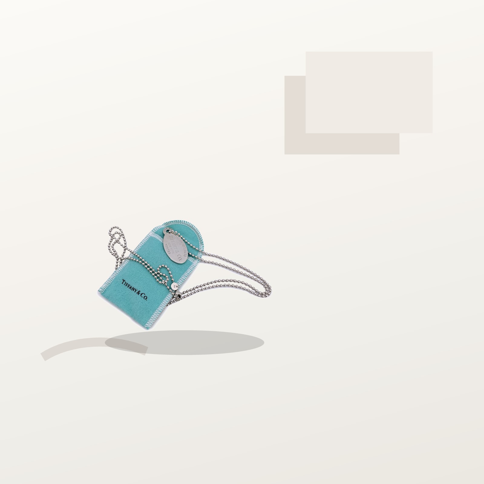 Tiffany & Co. Oval Tag Necklace (Sterling Silver) detail image 5
